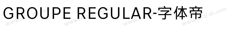 GROUPE REGULAR字体转换